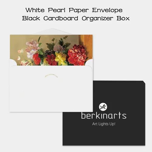 Vista 5 de Berkin Arts Paquete de 12 tarjetas de felicitación de arte clásico para todas las ocasiones con 12 sobres, flores de 4 x 6 pulgadas, varios diseños