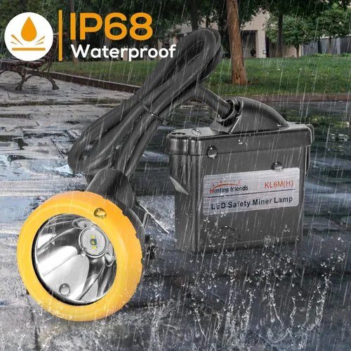 Vista 5 de Huntinhg Friends KL6M(H) 18650 - Lámpara LED para minería (resistente al agua, a prueba de explosión, 1 + 2 ledes)