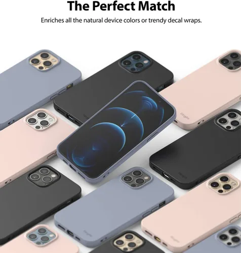 Vista 7 de Ringke Air-S Compatible with iPhone 12 Pro Case, Compatible with iPhone 12 Case 6.1" - Pink Sand