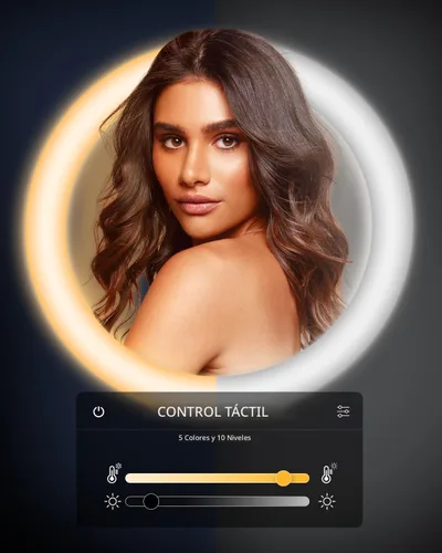 Vista 4 de UBeesize Anillo de luz LED de 12 pulgadas con soporte de trípode de 62 Luz para selfie regulable para grabación de video, transmisión en vivo Negro