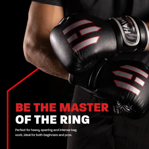 Vista 3 de Hawk Sports Guantes de boxeo para hombres y mujeres, cómodos guantes de entrenamiento de boxeo con acolchado de espuma para lanzar golpes de fuerza