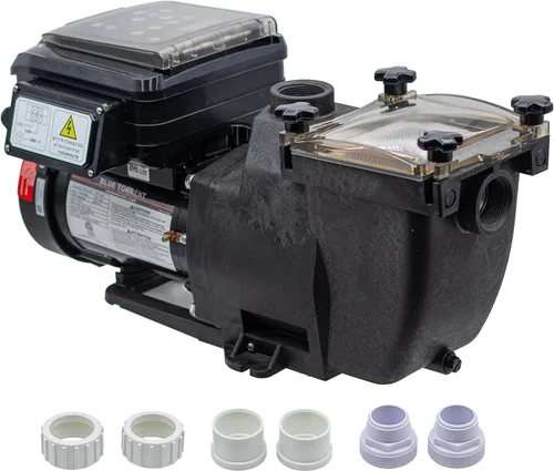 Vista 4 de Rx Clear Bomba de piscina enterrada de velocidad variable de 1.65 THP Eficiencia energética, doble voltaje 115/230 V Motor TEFC silencioso de 4
