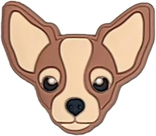 Vista 2 de Chihuahua - Juego de 2 pines para zapatos de perro y cachorro para zuecos, zapatos, sandalias, lentes y más, juego de 2 piezas Yazzle Dazzle