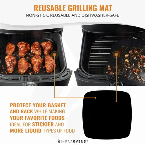Vista 4 de Rejilla de brocheta para freidora de aire compatible con Cosori, Chefman, Philips y más, accesorios para freidora de aire Kabob de doble estante
