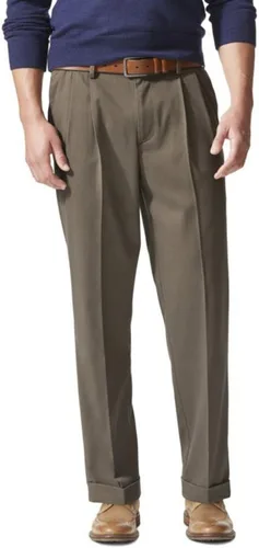 Vista 11 de Dockers - Pantalones para hombre, ajuste holgado, cómodos, caqui, plisados
