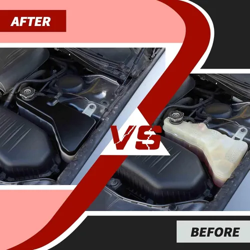 Vista 2 de Cubierta de tanque de refrigerante y moldura del motor compatible con Dodge Charger 2011-2023, para Dodge Challenger 2011-2023, para Chrysler 300c