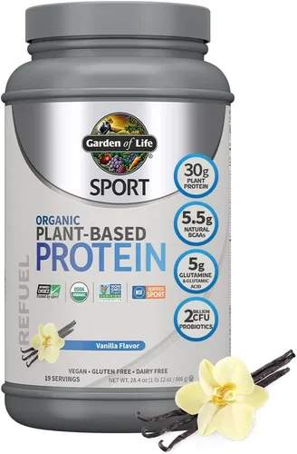 Vista 5 de Garden of Life Proteína vegana orgánica sin sabor 0.78 oz de proteína cruda completa a base de plantas y proteína deportiva vegana orgánica