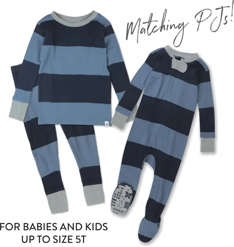 Vista 5 de HonestBaby Multipack 2-Piece Pajamas Sleepwear PJs 100% Organic Cotton for Infant Baby and Toddler Boys, Unisex