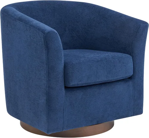 Vista 6 de Christopher Knight Home Coles Silla giratoria de terciopelo de 360°, silla giratoria de barril para sala de estar con marco de hierro, silla de club