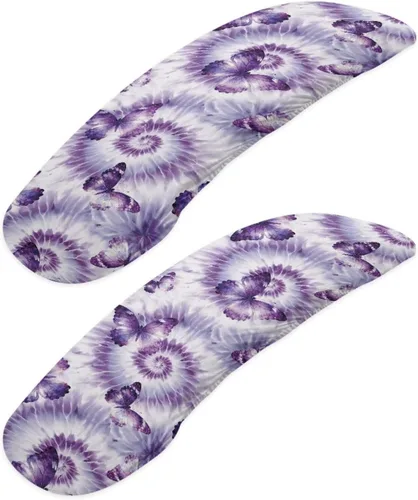 Vista 24 de Fundas para reposabrazos de silla de escritorio con estampado de estrellas de gato, 2 fundas elásticas para reposabrazos de silla de oficina, a