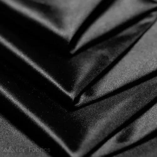 Vista 2 de Ice Fabrics Tela de Satén Spandex Sedosa Elástica en 4 Direcciones por Yarda - 60" de Ancho Tela de Spandex Satinado Brillante para Vestidos, Ropa