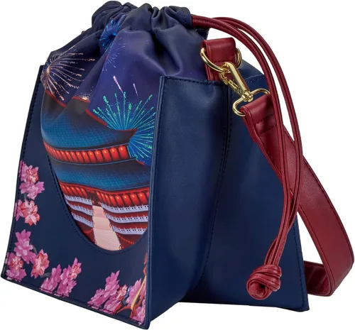 Vista 2 de Loungefly Disney Mulan Castle Cinch Sack - Bolso cruzado