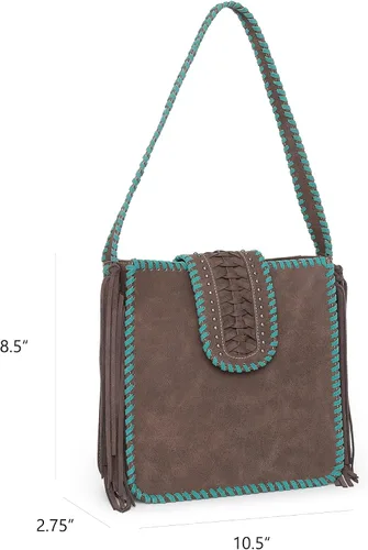 Vista 5 de Montana West Western Hobo - Bolso de mano para mujer, con cartera