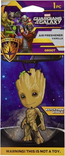 Vista 2 de Marvel Groot Guardians of the Galaxy Wiggler Ambientador de coche aroma vainilla -1 PC Wiggler