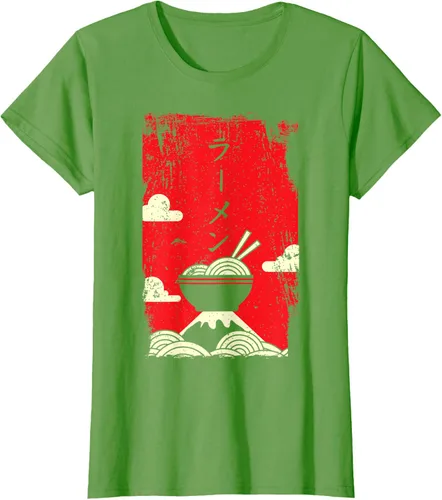 Vista 4 de Ramen Noodles Camiseta de arte japonés, Negro