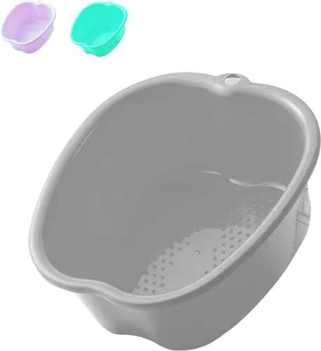 Vista 5 de AXLOFO® Cuenca de baño para remojar pies, bañera grande de plástico para remojar pies, cubo de baño para masajes de pies, ideal para quitar la piel