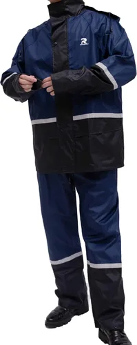 Vista 5 de RainRider Trajes de lluvia para hombre, impermeable, transpirable, ropa de lluvia duradera Oxford con pantalones