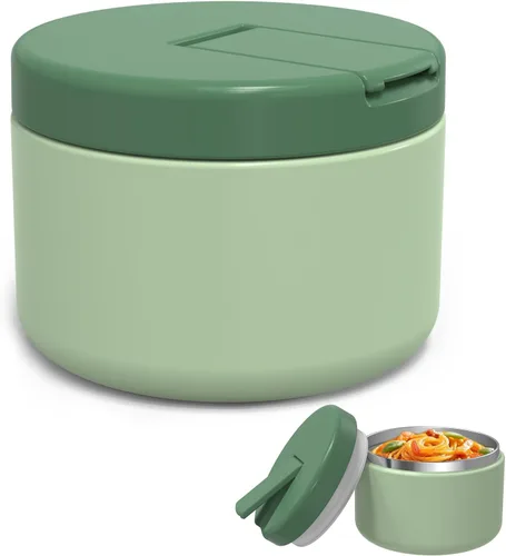 Vista 22 de LOHASOK Termo de sopa infantil de 12 onzas para comida caliente, tarro de comida aislado al vacío con tapa de hebilla, de acero inoxidable, boca