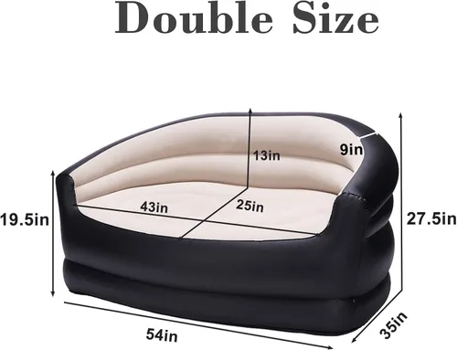Vista 2 de DIMAR GARDEN Sofá Inflable al Aire Libre, Sofás Hinchables para Acampar, Tamaño Doble