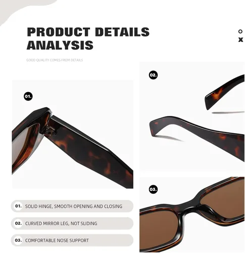 Vista 6 de MASDUN Y2k - Gafas de sol cuadradas para mujer y hombre, diseño de moda, estilo retro, a la moda, con protección UV