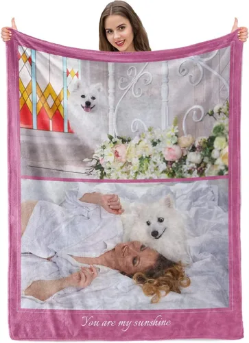 Vista 64 de Manta personalizada con imagen, mantas personalizadas para adultos y niños, manta de fotos personalizable, mantas personalizadas como regalo