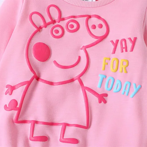 Vista 4 de Peppa Camiseta de manga larga con estampado de personaje de cerdo para niña pequeña