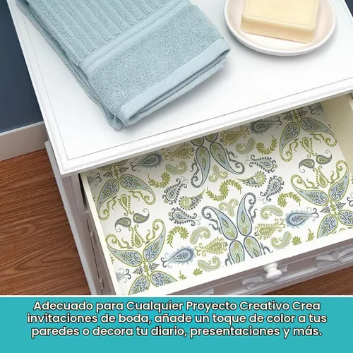 Vista 4 de Con-Tact Brand Cubierta creativa autoadhesiva, forro adhesivo para estantes, forro adhesivo multiusos de vinilo para cajones, fácil de usar y Sabio