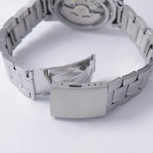 Vista 6 de SEIKO 5 automático azul y dorado Dial caballeros SNKK11J1, Tono-plateado, Bobinado automático, Automático