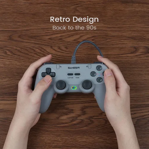 Vista 3 de GameSir Tegenaria Lite Wired Game Controller For Switch, Android, iOS, PC, Steam With Retro 90s Design, Hall Effect Sticks, 1000Hz Polling Rate
