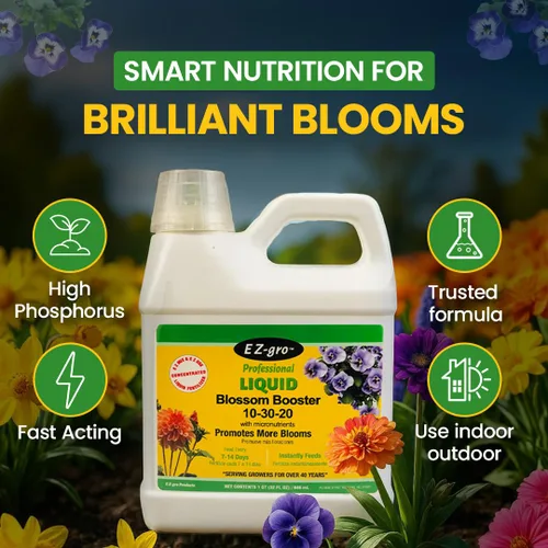 Vista 3 de EZ-GRO 10-30-20 Blossom Booster Fertilizante - Alimento líquido para plantas - El fertilizante para plantas está especialmente hecho para florecer