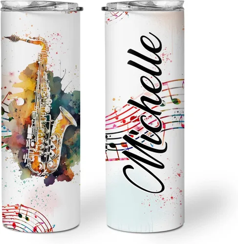 Vista 11 de Hyturtle Vaso delgado personalizado para hombres y mujeres, regalos de cumpleaños para amantes de la batería, regalos para bateristas, regalos