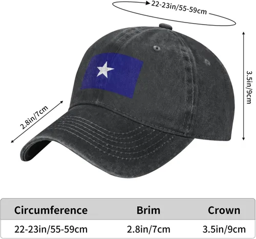 Vista 6 de Bonnie Blue Flag Baseball Cap for Men Women Hats Adjustable Vintage Cowboy Hat Dad Caps