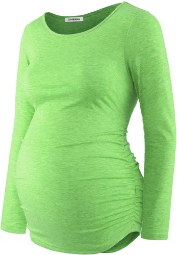 Vista 25 de GINKANA Camiseta de béisbol para mujer, cuello redondo, manga raglán floral, camiseta superior de maternidad, blusa para embarazo Esqueleto A-glow