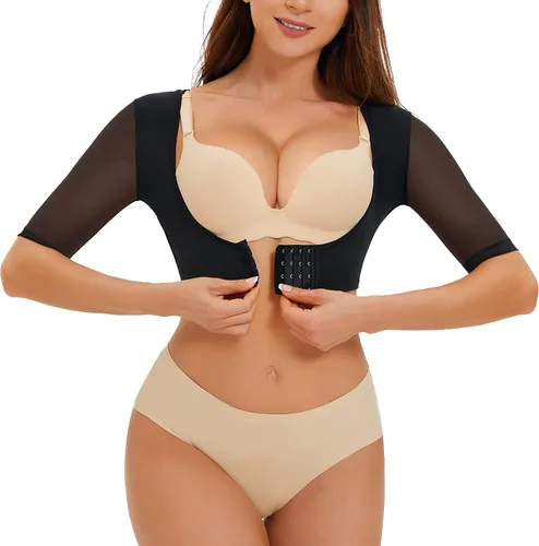 Vista 7 de LANCS Parte superior del brazo moldeador poscirugía mangas de compresión de brazo Lipo Prenda Corrector de postura Tops Soporte de espalda Shapewear