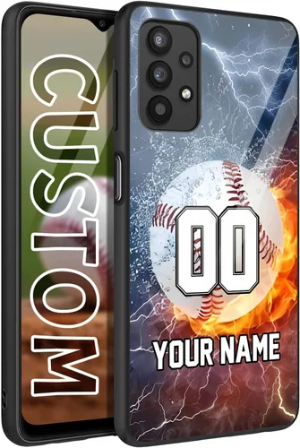 Vista 7 de Funda de goma personalizada con diseño de bandera de Estados Unidos con número de nombre para Samsung Galaxy América Fuego