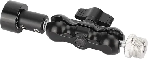 Vista 5 de CAMVATE - Soporte de micrófono con cabeza esférica con adaptador macho y hembra de 5/8 "-27