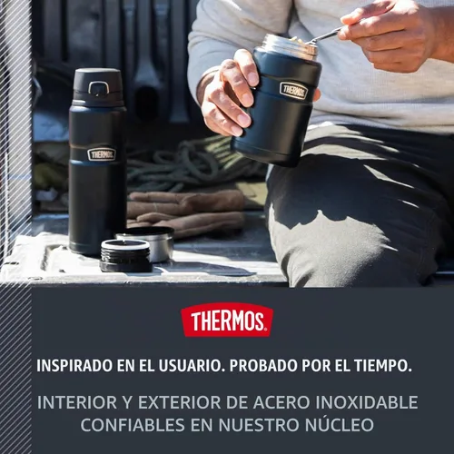 Vista 7 de THERMOS Stainless King - Tarro de alimentos aislado al vacío, 24 onzas, verde militar