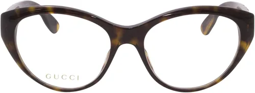 Vista 2 de Gucci GG0812O 002 - Lentes para mujer, montura óptica de borde completo Havanadorado, 2.126in, Havana Transparente Habana