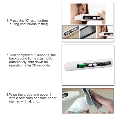 Vista 8 de Analizador de piel, detector digital de cara, analizador de aceite, monitor con pantalla LCD para viajes, hogar, salón de belleza