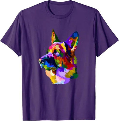 Vista 69 de Camiseta para dueño de perro de pastor alemán, Negro