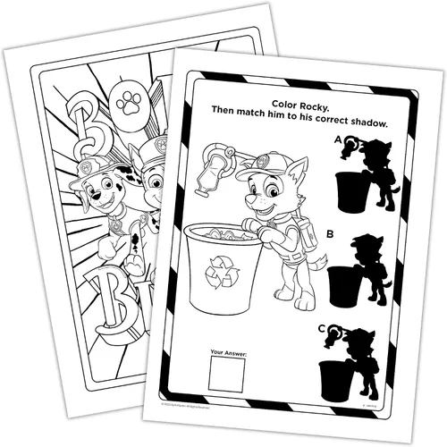 Vista 9 de Nickelodeon PAW Patrol Mini Libro para Colorear 10 Pack Paquete de Juego con Mini Libro para Colorear, 2 Mini Crayones y Adhesivos Bendon 41885