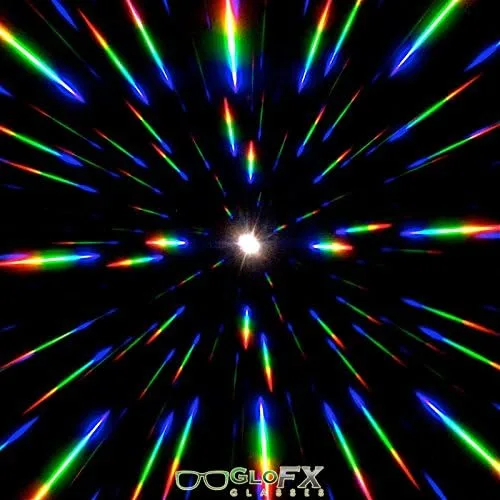 Vista 5 de GloFX Ultimate Diffraction Glasses - 3D Prism Rainbow Effect - Great Edm, Concert, and Rave Accessory