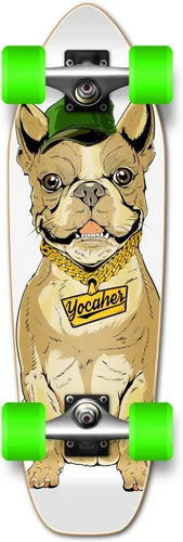 Vista 13 de Yocaher Longboard Complete Mini Cruiser de 27 x 8 pulgadas con cinta de agarre negra de alta calidad, camión de aleación de aluminio resistente