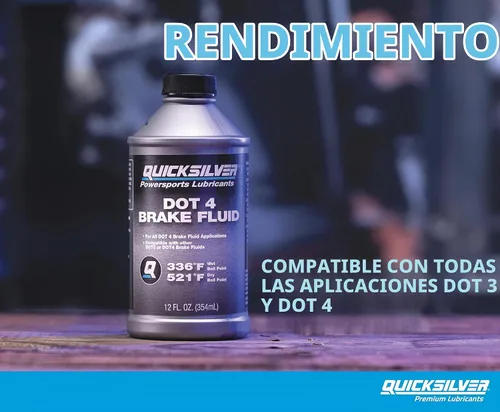 Vista 2 de Quicksilver 8M0128415 DOT 4 Líquido de frenos – 12 onzas