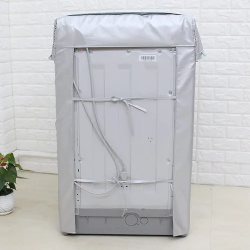 Vista 4 de Funda para lavadora de espesor con revestimiento plateado de doble cara, tela impermeable, protector solar a prueba de polvo