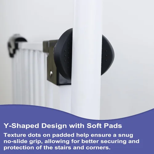 Vista 2 de Kit de adaptador de barandilla para puerta de perro montada a presión Negro