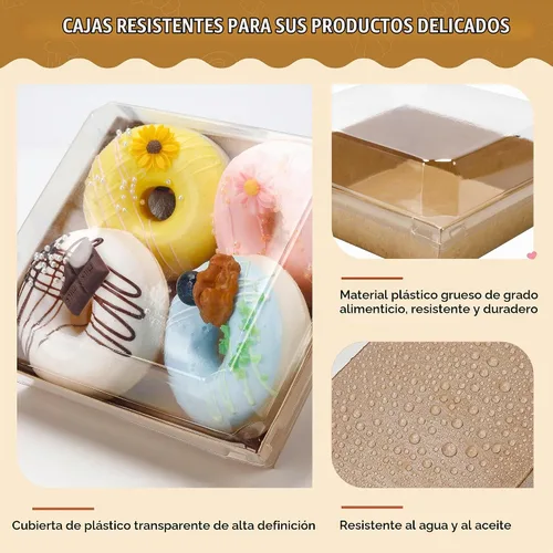 Vista 5 de NPLUX - Paquete de 60 cajas de pastoreo para llevar, color marrón, 5.3 x 4.9 x 2.5 pulgadas para barras de aperitivos