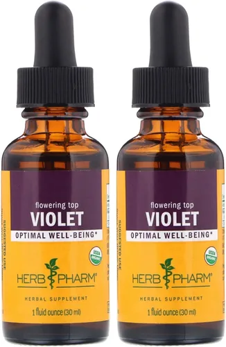Vista 3 de Herb Pharm Gotas de extracto líquido de violeta orgánico certificado, 1 oz
