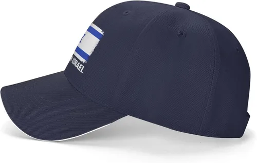 Vista 3 de Kkaingg Support Israeli, gorra de béisbol con la bandera de Israel con la bandera de Israel, gorra de camionero para hombre, sombrero de papá