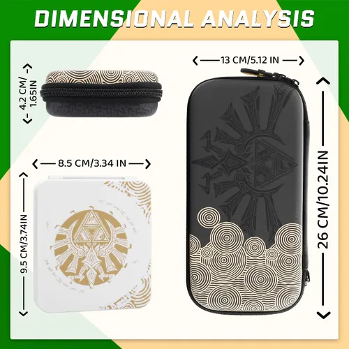 Vista 3 de Funda de transporte compatible con Nintendo SwitchSwitch OLED, Tear of The Kingdom Carcasa rígida de viaje portátil para accesorios de Switch